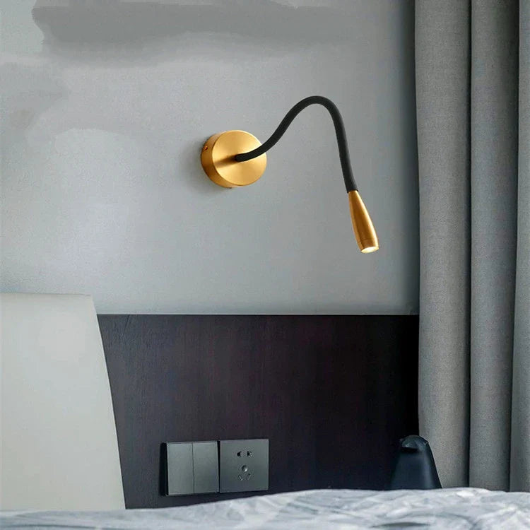 Axyaa Bronze Wall Lamp with Adjustable Arm - Nordic Style Decor Light for Bedroom & Study