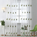 Axyaa Christmas Tree Sheer Tulle Voile Drapes Embroidered Window Screen × 1