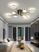 Axyaa LED Nordic Chandelier: Brightness Dimmable for Home Decor, Living Room, Dining Room