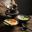 Axyaa Vintage Ramen Bowl Ceramic Hat Bowl Restaurant Tableware Horn Bowls