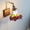 Axyaa Colorful Glass Gold Copper LED Wall Lamps with Switch - Bedroom, Bathroom, Stair Lighting