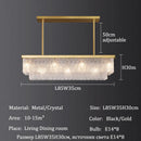 Axyaa Crystal LED Chandelier Ceiling Lights - Modern Golden Pendant Lighting