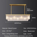 Axyaa Crystal LED Chandelier Ceiling Lights Modern Golden Pendant Hanging Lamps