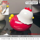 Axyaa Chick Fruit Fork Set & Storage Jar - Cute Household Dessert Forks, Desktop Organization