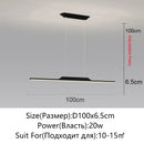 Axyaa LED Long Strip Pendant Lamp for Modern Nordic Indoor Decor