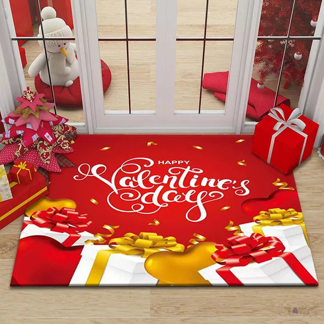 Axyaa Christmas New Year Entrance Door Mat Non-Slip Floor Decor
