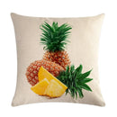 Axyaa Pineapple Orange Fruit Plant Linen Pillowcase 45*45cm
