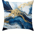Blue Marble Texture Pillowcase: Axyaa Nordic Style Sofa Cushion Cover