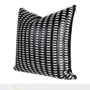 Axyaa Leather Weaving Cushion Throw Pillow for Modern Luxury Villa Living