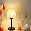 Axyaa Nordic Retro Pleated Table Lamp LED Night Light for Bedroom and Home Decor
