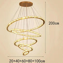 Axyaa Crystal Chandelier Stair Pendant Lamp Living Room Lighting Modern Interior Staircase Light