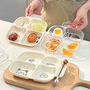 Axyaa Divided Food Plate 4 Compartments Quick Portion Control Stackable Plate
