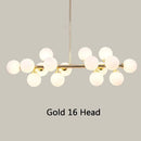 Axyaa Nordic Glass Ball Chandelier with LED for Kitchen and Living Room