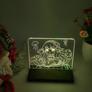 Axyaa Ocean Girl Acrylic Night Light with Remote Control and Colorful Lighting