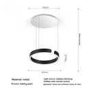 Axyaa Smart Dimming Circle Rings Chandelier for Home Decor
