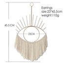 Boho Evil Eye Macrame Dream Catcher Tapestry by Axyaa - Aesthetic Bedroom Decor