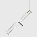 Axyaa Modern Crystal Chandelier for Loft Stairs Living Room Kitchen Island