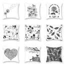 Axyaa Geometric Love Heart Print Square Pillowcase
