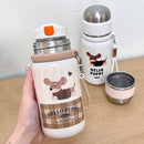 Axyaa Cartoon Puppy Thermos Stainless Steel Vacuum Insulated Tea Separation Water Cup