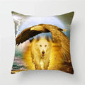 Axyaa Wildlife Wolf Decorative Pillow Sleeve for Home and Office Décor