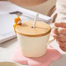 Axyaa Cartoon Tea Dog Cat Ceramic Mug - Cute Kids Water Cup for Home Decor