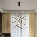 Axyaa Minimalist Line Chandelier: Luxury Staircase Pendant Light for Modern Home Décor
