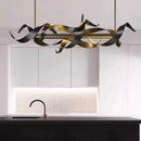Axyaa Stainless Steel LED Chandelier for Nordic Home Decor & Modern Dining Room Lighting
