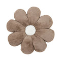 Axyaa Flower Shaped Faux Fur Pillow, 45x45cm, Green, Orange, Pink, Brown