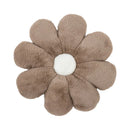 Axyaa Flower Shaped Faux Fur Pillow, 45x45cm, Green, Orange, Pink, Brown