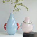 Axyaa Geometric Glass Vase for Home Decor or Flower Arrangement