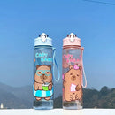 Axyaa Kids Cartoon Water Bottle with Straw, Large Capacity & Portable