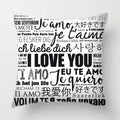 Axyaa Red Lips Heart Pillow - Black Love Sofa Car Cushion Cover