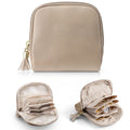 Axyaa Tassel Cosmetic Bag Mini Organizer Solid Color Jewelry Storage Bag
