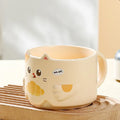 Axyaa Cartoon Cat Ceramic Stacked Cups - 300ML Creative Home Decoration