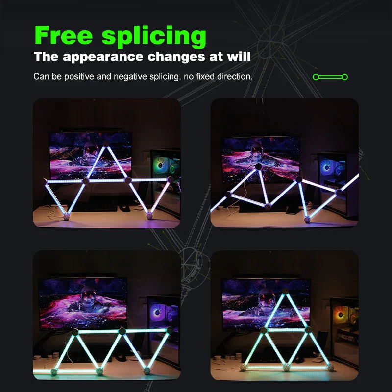 Axyaa Smart RGB Light Bar LED Music Sync Wall Lamp for TV Room, Game Night Light