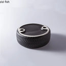 Axya Ceramic Dinner Set: Tire Shape Salad, Spaghetti, Dessert, Snack, Heat Preservation Plates