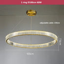 Axyaa Nordic Crystal Chandelier: Luxury Gold/Chromium Suspension Lamp