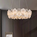 Axyaa Modern Glass Flower LED Chandelier for Home Living Room Bedroom Decor