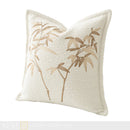 Axyaa Luxury Embroidered Bamboo Cushion Set - 45 * 45cm Square Handmade Pillow