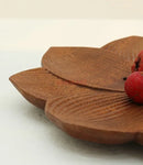 Axyaa Walnut Wood Tray: Chinese Dim Sum, Sushi, Dried Fruit Snack Serving Tray
