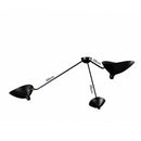 Axyaa Black Spider Serge Mouille Ceiling Chandelier, Industrial Retro Living Room LED Luminaire