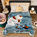 Axyaa Thicken Plush Weighted Blanket - Winter Heavy Throw for Warm Beddings