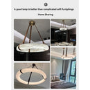 Axyaa Alabaster Marble Chandelier Ceiling Light for Bedroom & Entryway