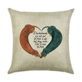 Axyaa Dog Linen Cushion Cover 45*45cm - Home Sofa Decor Pillowcase