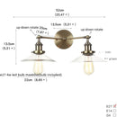 Axyaa 2-Head Industrial Vintage Wall Lamp Clear Glass Stair Light Fixtures