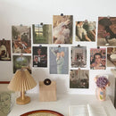 Axyaa Nordic Retro Wall Decor Photo Card Stickers DIY Art Postcard Set