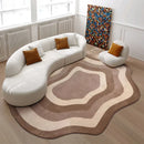 Axyaa French Retro Style Fluffy Soft Rug Irregular Shapes Carpet for Living Room Décor