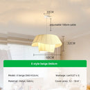 Axyaa Nordic Pleated Fabric LED Pendant Light Creamy Hanging Lamp
