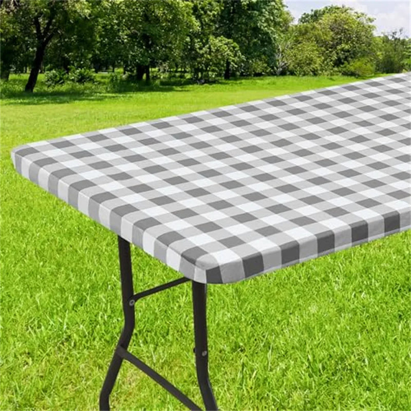 Axyaa Waterproof Elastic Table Cover for Home, Party, Camping - Outdoor Tablecloth
