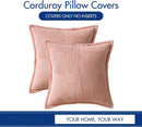 Axyaa Geometric Pattern Corduroy Cushion Cover for Soft Home Decor